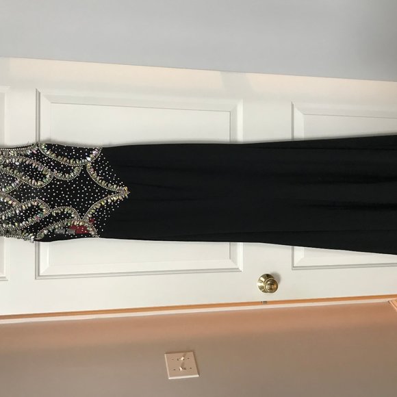 Black beaded prom dress - Picture 1 of 2